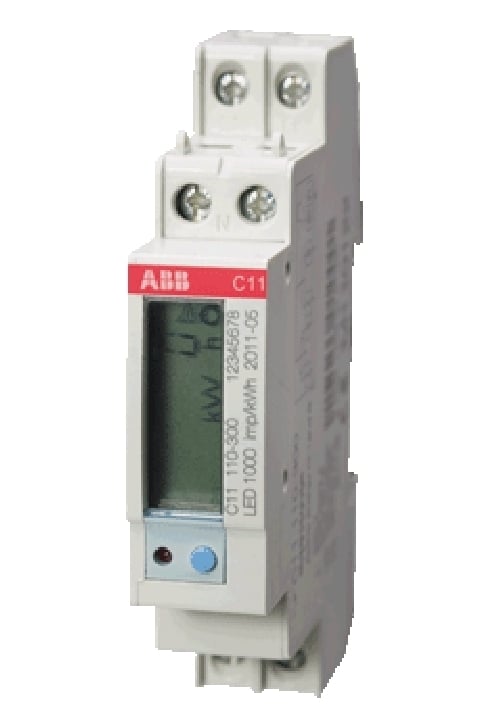 ABB kWh-meter 1-fase 5(40)A electronisch DIN-rail